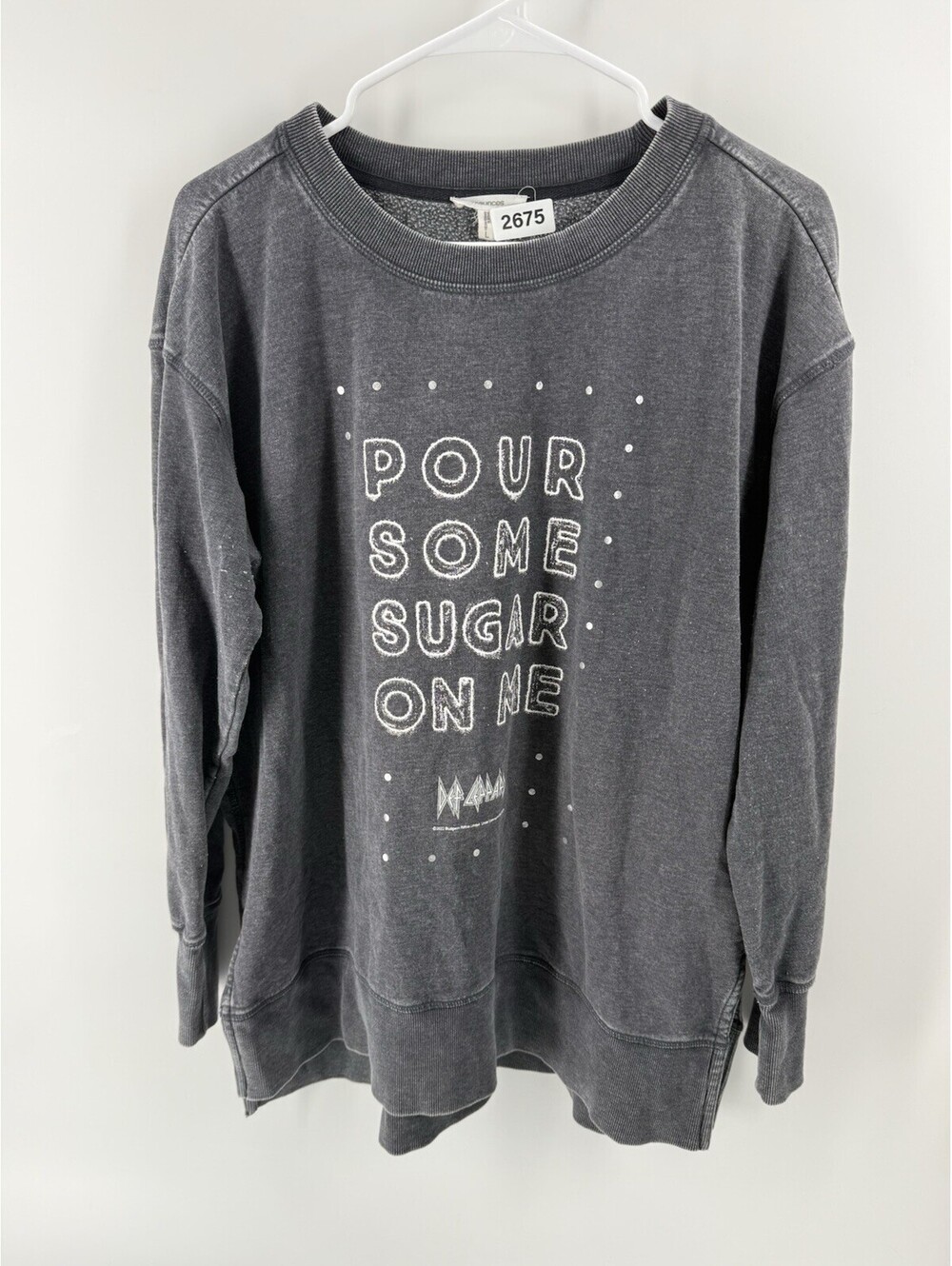 Maurice’s Def Leppard Oversized Tunic Length Sweatshirt Size Large